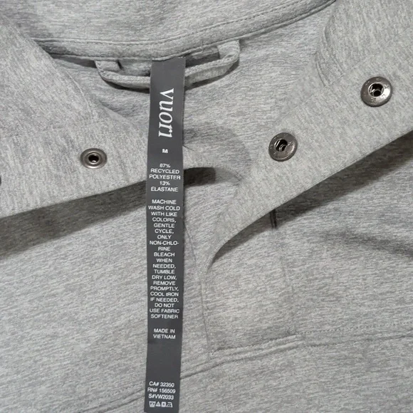 Vuori Granite Snap Mock Light Gray Pullover - Picture 2 of 9